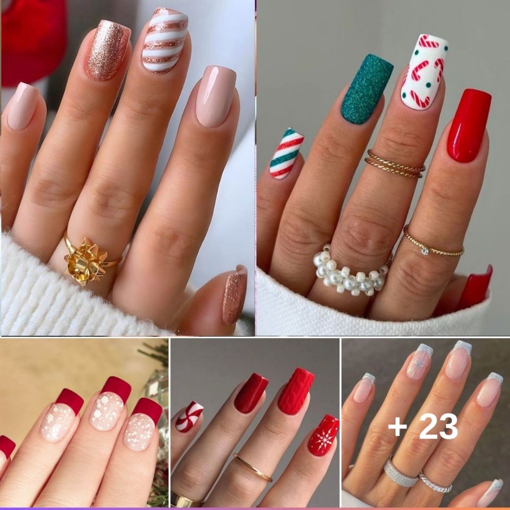 Copy These 30 Simple but ѕtᴜппіпɡ Christmas паіɩ Designs for the Holiday Season.