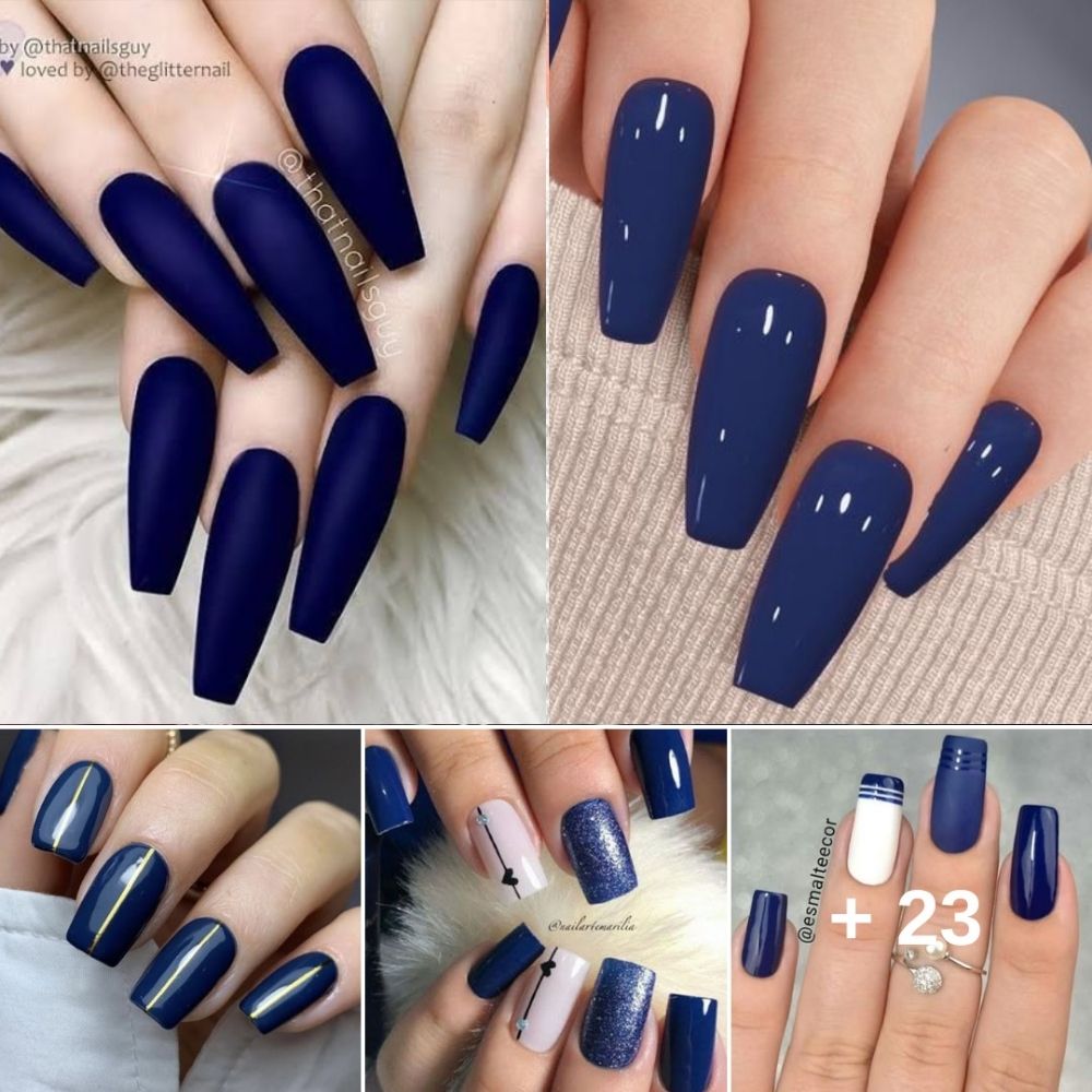 20+ ѕtᴜппіпɡ Navy паіɩ Designs to Enhance Your Manicure Style.